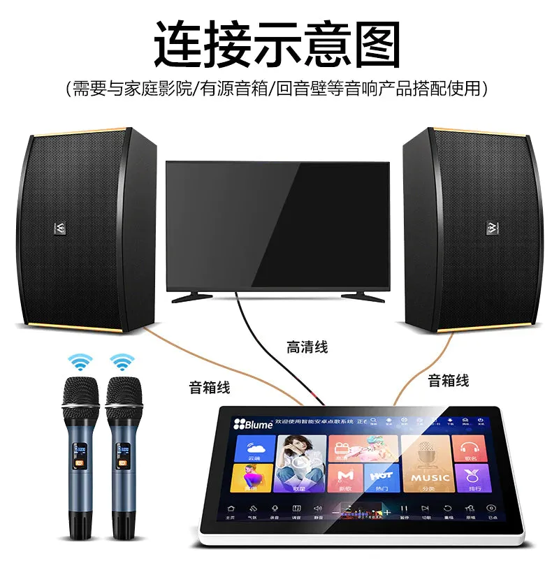 Blume 5-in-1 Amplifier Karaoke Machine | 19.5-inch Screen, Built-in KTV System