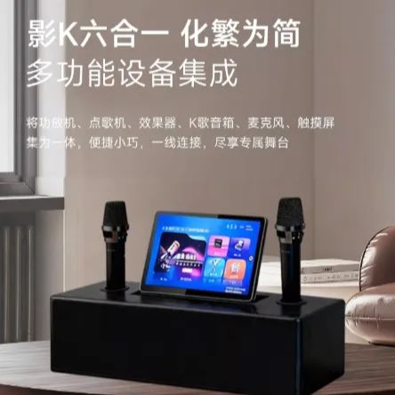 Blume BASS PRO Karaoke Machine | HD Touchscreen, Dual Wireless Mic, Built-in KTV System